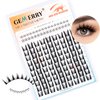 GEMERRY Lash Clusters with Bottom Lashes Fluffy Lash Extension Clusters 11-14mm Cluster Lashes Wispy Cluster Eyelash Extensions with 5-6mm Bottom Eyelashes DIY Eyelash Clusters for Self Use