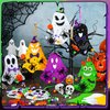 Moucuny 36 Sets Halloween Felt DIY Ghost Kits Halloween Craft Kit Ghost Hanging Ornament Halloween Party Favor Decoration for Indoors Outdoors Classroom Activities Supplies