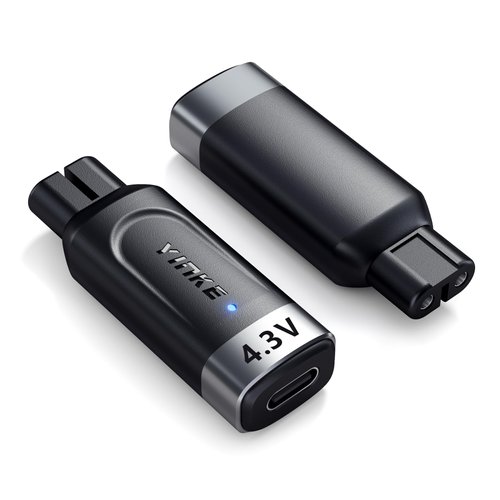 Yinke 4.3V Type-C Shaver Adapter Charging Converter for Philips Norelco Oneblade QP2520 QP2515 QP2620 with Charging Indicator, A00390 USB-C Electric Shaver Charger Power Adapter Without Charger Cord