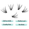 Individual Lashes 14-18mm 240pcs Cluster Lashes D Curl Natural Look Mixed Tray DIY Eyelash Extension Volume Lash Clusters Eyelashes Long 0.07 Individual Lash Extensions (40D-0.07D-14-18mm)