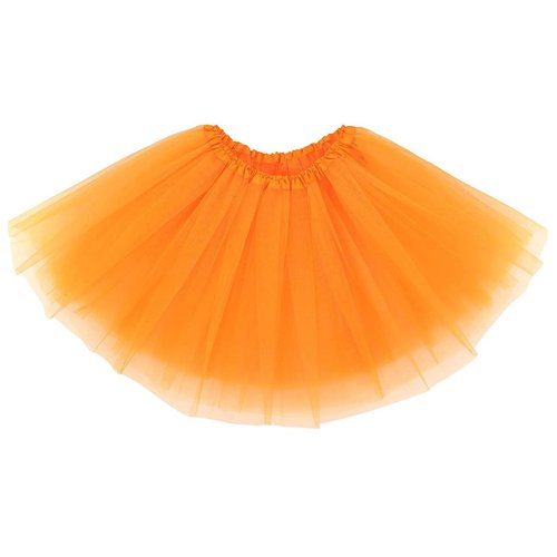 XINXIYAN Tutu Skirts for Women 5 Layers Girls Mardi Gras Outfit Halloween Costume Adult Party Favor Dance Skirts Orange