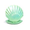 Maji Mama Foldable Travel Hair Brushes with Mirror Shell Shape Portable Folding Pocket Hair Brush Mini Hair Comb Compact Size Hair Massage Comb (Green)