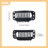 Dizila 30 Pieces 3.2cm/1.3" Wig Clips to Secure Wig No Sew with 9 Teeth Hair Extension Clips (Black+Brown+White)