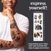Savvi - 16 Magic: The Gathering Temporary Tattoos: Skin-Safe Ink, Great for Parties and Everyday Wear, Gifts for Teens and Adults, Made in the USA [2 sheets, 16 count]