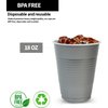 Hanna K. Signature 600 Disposable Plastic Party Cups, 18-Ounce, Silver