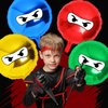 Hungdao 6 Pcs 21 Inches Ninja Balloons Colorful Ninja Theme Party Supplies Ninja Aluminum Film Balloon Birthday Party Favors