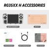 RG35XX H Retro Handheld Game Console with Linux System 3.5 inch IPS Screen and 64G TF Card Built-in 3300 mAh Battery Lasts up to 8 Hours Compatible with 5G WiFi and Bluetooth 4.2 White Translucent