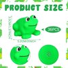 Ferraycle 36 Pcs Mini Rubber Frogs Glow in The Dark Rubber Frogs Baby Shower Tiny Rubber Frogs Bulk, Float Bath Toys Bathtub Mini Frogs for Shower Birthday Party Favors Carnival Gift