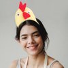 2Pcs Yellow Chick Headband Rooster Animals Headband Hair Hoop for Adults Easter Decorations