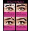 Peel Off Tattoo Eyebrow Gel-2Pcs Brown Tattoo Peel Off Eyebrow Gel Tinted, Long Lasting Waterproof Transfer-proof Tattoo Brow Peel Off Tinted Gel Brow Last Up to 3 Days, with Brow Stencil & Brush-02#