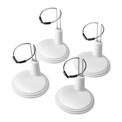 STOBOK White Doll Stand Suppprt: 4pcs Doll Display Holder Action Figures Stand Doll Bracket Doll Rack Doll Accessories, Portable Teddy Bear Stand 15CM