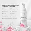 BREYLEE Eyelash Extension Cleanser,Eyelash Extension Shampoo, Eyelash Extension Foam & Brushes Eyelid Cleanser for Makeup Remover Paraben & Sulfate Free for Salon and Home Use