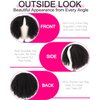 Vshow Glueless Wigs V Part Wig Human Hair Afro Curly Wig No Leave Out Thin Part Human Hair Wig Beginner Friendly 180% Density Upgrade U part Kinky Curly Wigs 20Inch
