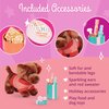Glitter Girls – Holiday Puppy Set – 18pcs Accessory Set & 6-inch Plush – Dog Bed & Sweater – Pillow, Jingle Bells & More – 3 Years + – Cocoa & Holiday Pup Set