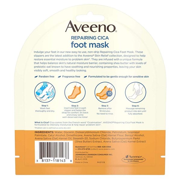 Aveeno Repairing Cica Foot Mask 3-Pack