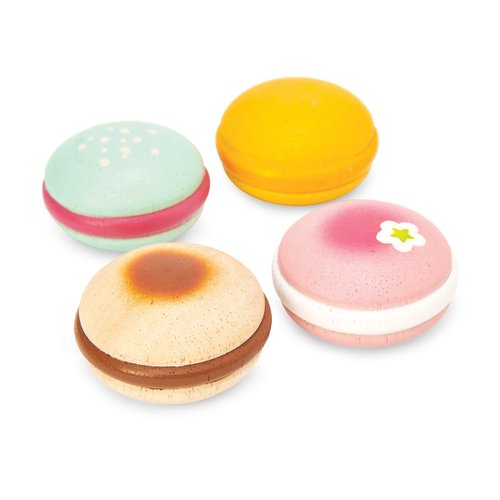 Le Toy Van - Educational Wooden Honeybake Pretend Play French Macarons Set Patisserie Toy Cakes | Girls Birthday Cake Or Afternoon Tea Role Play Toy (TV330)