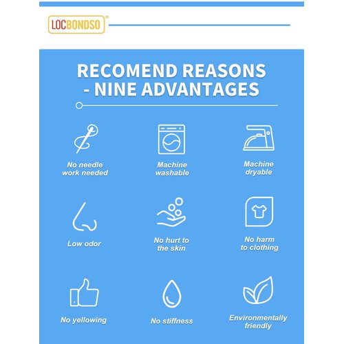 LOCBONDSO 1 Min Fast Dry Sew Glue Liquid Quick Bonding Reinforcing Fabric Adhesives DIY Speedy Fix for Denim Cotton Flannel Clothes Tent Curtain Leather Sofa Cover Polyester Gloves Doll Repair