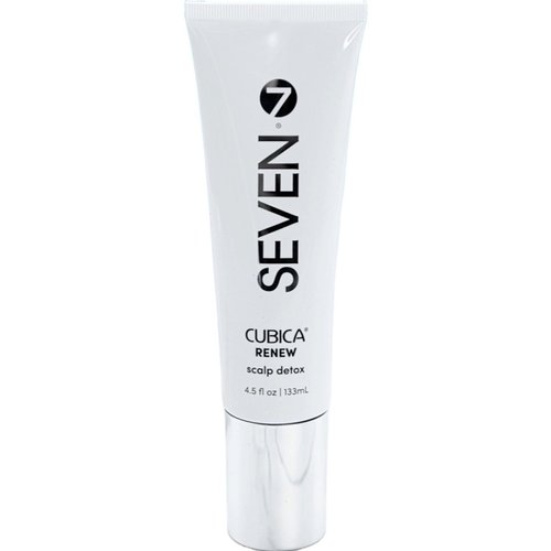 SEVEN Hair Care CUBICA RENEW Scalp Detox Hair Care Exfoliator Pre-Shampoo Deep Conditioning Hair Mask Treatment for Dry Damaged Hair with Eucalyptus, Charcoal, Kaolin & Papaya, Made in USA, 4.5 oz