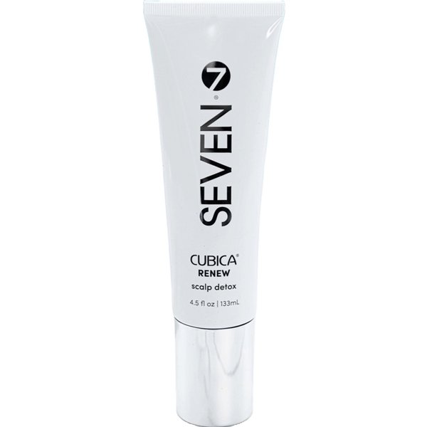 SEVEN Hair Care CUBICA RENEW Scalp Detox Hair Care Exfoliator Pre-Shampoo Deep Conditioning Hair Mask Treatment for Dry Damaged Hair with Eucalyptus, Charcoal, Kaolin & Papaya, Made in USA, 4.5 oz