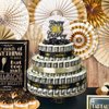 BUAEL Happy Birthday Gift Can Be 80 Age 3 Layers Of Black Gold Cake Filled With Cash Happy Birthday Day Money Cake Gift Party Supplies Money Gift Ideas For Birthday Cake