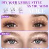 ALICE Natural Lash Clusters Kit Clear Band Wispy Lash Extension Kit Cluster Eyelash Extension Kit 162pcs C Curl 11-13mm Individual Lashes with Lash Glue Bond and Seal and Tweezers DIY at Home