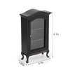 Dollhouse Furniture Display Shelf 1:12 Scale Miniature Bookshelf Cabinet Decoration Classic Wooden Mini Storage for Mini Artificial House Accessories (Black)