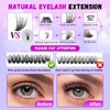 Yinaber Lash Extension Kit DIY 280pcs Lash Clusters Eyelash Extension Kit, 9-16mm Mix 30D 40D Curl Individual Lashes Kit with Lash Bond and Seal Lash Tweezers for Self(30D&40D-0.07D-9-16Mix KIT)