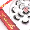 Veleasha 5D Faux Mink Lashes Handmade Luxurious Volume Fluffy Natural False Eyelashes 7 Pairs (Pretty)