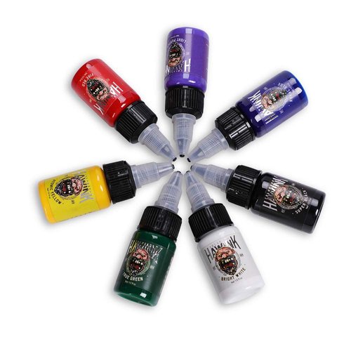 HAWINK Tattoo Ink Set 1/2oz (15ml) Tattoo Supply Ink USA 7 Colors Pigment Kit TI203-15-7