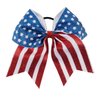 Patriotic Flag Cheer Ponytail Holder Girls Cheerleader Bowknot Hair Bow Tie JHN10 (H0-Glitter Bow)