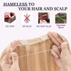 Halo Hair Extensions Real Human Hair,Prokyvity Halo Hair Extension 100% Human Hair,Halo Extensions Real Human Hair,Human Hair Halo Extensions,12P613 Golden Brown Mixed Bleach Blonde 16inch