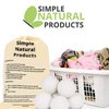 Simple Natural Products Wool Dryer Balls - Fabric Softener and Dryer Sheets for Laundry Supplies – Reusable Wrinkle and Static Guard Wool Balls – Unscented for Sensitive Skin (6 XL Pack)