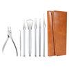 Ingrown Toenail Removal Kit, Pedicure Tools Kit Professional Knife Set Stainless Steel Ingrown Toenail Tool Foot Care Tools Nail Cuticle Remover, 7Pcs Set