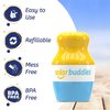 Solar Buddies Sunscreen Applicator - Single Full Blue - Refillable Roll on Sponge Sunscreen, Suncream & Lotion Applicator For Kids, Adults & Families - Holds 3.4fl oz, Perfect Size for Travel
