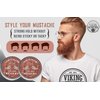 Viking Revolution Mustache Wax 2 Pack - Beard & Moustache Wax for Men - Strong Hold Helps Train Tame & Style (Sandalwood, 2 pack)