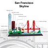 Apostrophe Games San Francisco Skyline Building Block Set (459 Pieces) Features Golden Gate Bridge and More - Architecture Landmark Model for Kids and Adults