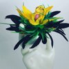 Yellow Orchid Flower Hair Clip For Women - Tropical Boho Hairpiece for Bridesmaids and Flower Girls Luau Costume Accessories for Teens Handmade in Hawaii by Aviella Aloha