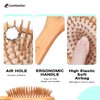 Bamboo Hair Brush Combetter, Natural Brush to Soften&Improves Hair Texture - Soothing Massage to Improve Dandruff Eco-Friendly Comb for All Hair Types