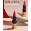 Matte Lipstick,Caramel Brwon Velvet Smooth Lip Tint Stain,Long Lasting Waterproof 24 Hours Lip Gloss Lipcolor,labiales mate 24 horas originales,Non-Stick Not Fade Lipgloss,Lip Makeup Gift for Woman-10