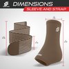 Sleeve Stars Ankle Brace for Sprained Ankle, Plantar Fasciitis Relief Ankle Support for Women, Ankle Compression Sleeve w/ Strap (Single/Mocha Brown)