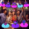 9Pcs Glow Honeycomb Centerpieces for Glow Party Decorations,Honeycomb Table Toppers, Glow Neon Party Decorations Baby Shower Wedding Party Neon Centerpieces for Tables