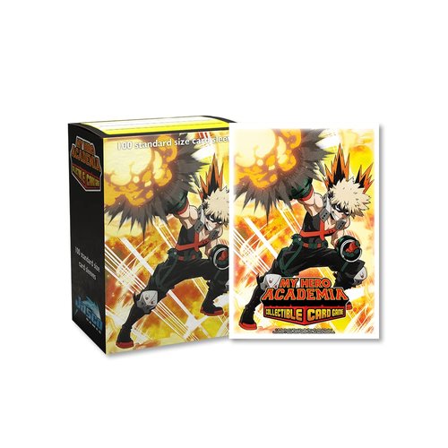 Arcane Tinmen Dragon Shield Sleeves – Matte Art: My Hero Academia: Bakugo Explode 100 CT - MTG Card Sleeves are Smooth & Tough - Compatible with Pokemon, MHA CCG & Magic The Gathering Cards (AT-16036)
