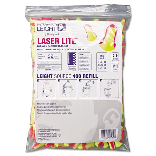 HOWARD LEIGHT BY HONEYWELL LL-LS4 Ear Plugs,32dB,W/o Cord,Univ,PK200