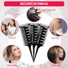 Boao 3 Pieces Hair Comb, 3-Way Highlighting Sectioning Foiling Comb for Hair Coloring, Microbraiding, Styling and Dyeing, Plastic, 3 Count (Pack of 1), Black, 24.5 x 6.5 cm/ 9.65 x 2.56 inches