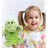 DolliBu Alligator Plush Hand Puppet For Kids - Soft Plush Stuffed Animal Hand Puppet Toy for Puppet Show Games Puppet Theaters for Kids, Adult Cute Puppets Educational Toy to Teach Children & Toddlers