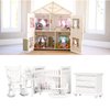 1:12 Dollhouse Baby Furniture Model Set Miniature Baby Crib Rocking Horse Chair Cabinet Decoration Accessories