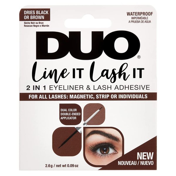 DUO Line IT Lash IT Black, 2n1 Eyeliner and Lash Adhesive, Dual Color Black/Brown, 1 pc, 0.12 oz. - 1 pack