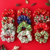 Christmas Hair Clips for Girls Xmas Santa Claus Elastic Hair Bands Christmas Hair Accessories(12 Pcs Christmas A)