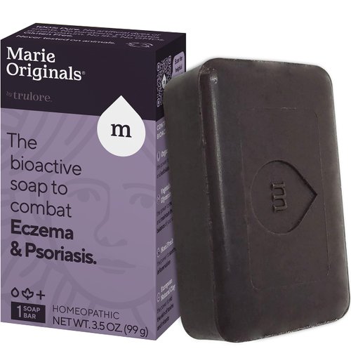 Marie Originals Eczema Face Soap Body Wash Bar – All Natural Psoriasis, Dermatitis Treatment for Dry Itchy Flaky Skin Relief – Gentle Detoxifying, Healing, Anti-Itch, Cleansing Skincare (Pack of 1)