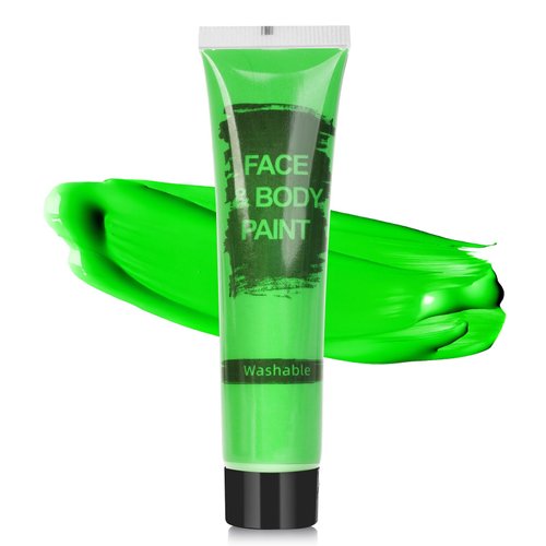 Halloween Green Face Body Paint,Halloween Cosplay Face Paint,Face paints for Halloween Makeup Zombie Witch Camouflage Goblin Cosplay Special Effects SFX Costume…